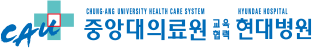 중앙대의료원 교육협력 현대병원 로고